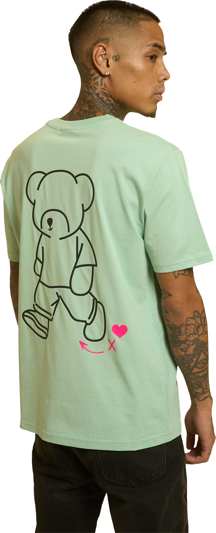 Camiseta Regular Bear Misty Jade