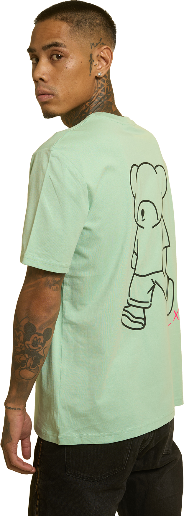 Camiseta Regular Bear Misty Jade