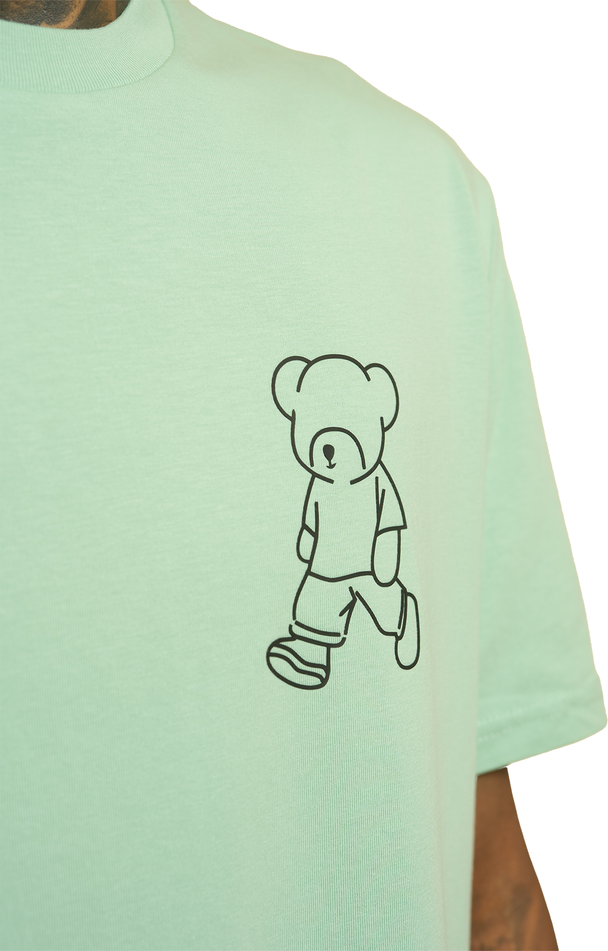 Camiseta Regular Bear Misty Jade