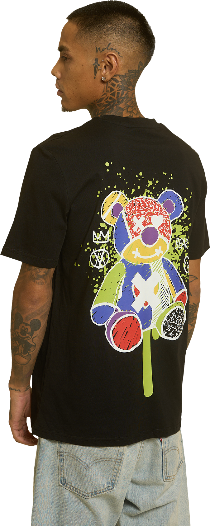 Camiseta Regular Bear Mode Black