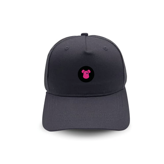 Gorra retro negra rejilla