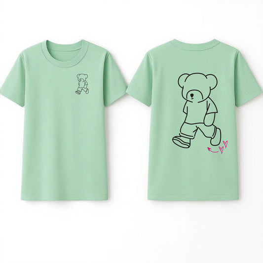 Camiseta Regular Bear Misty Jade