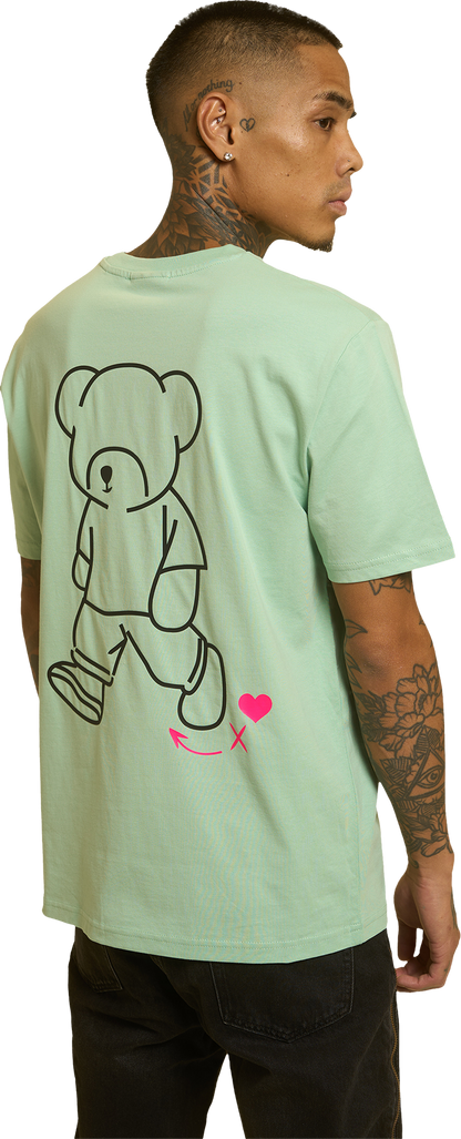 Camiseta Regular Bear Misty Jade