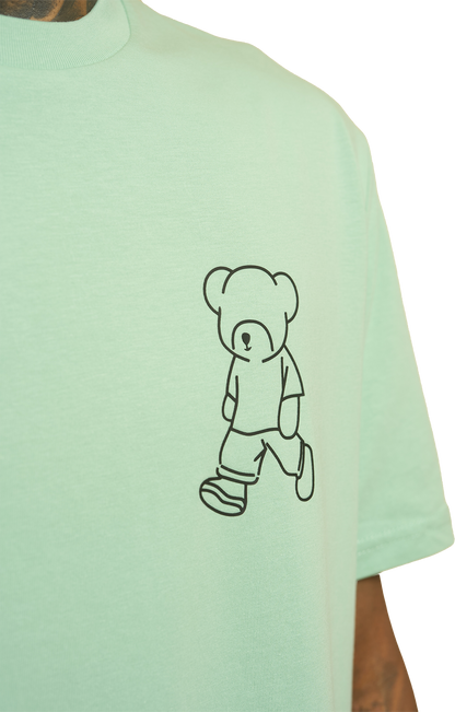 Camiseta Regular Bear Misty Jade